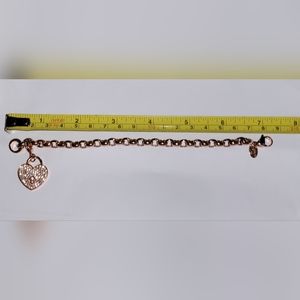 Origami owl rose gold bracelet w/charm Includes fortune cookie holder
